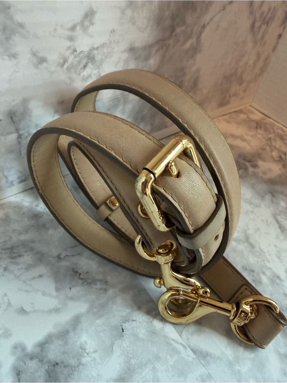 MCM cream visetos strap